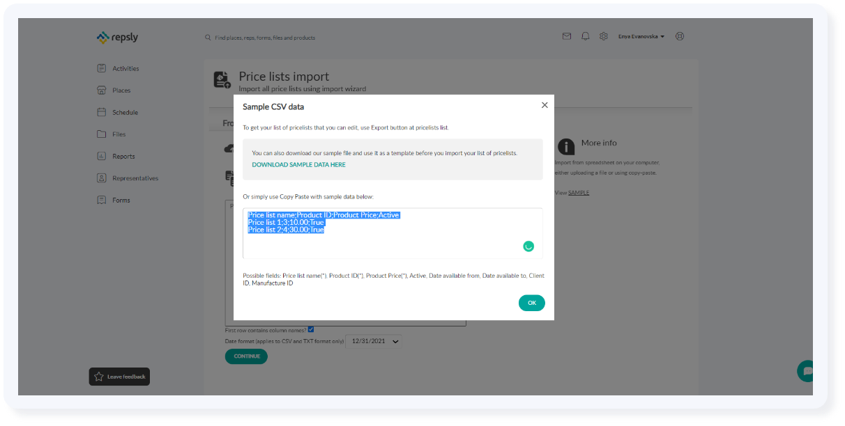 How to set up Multiple Price Lists per Product Repsly Knowledge Base