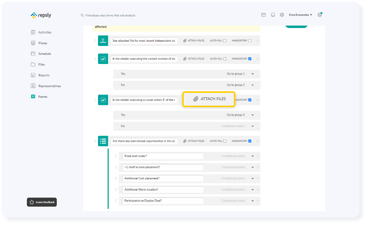 How to attach files to forms – Repsly Knowledge Base